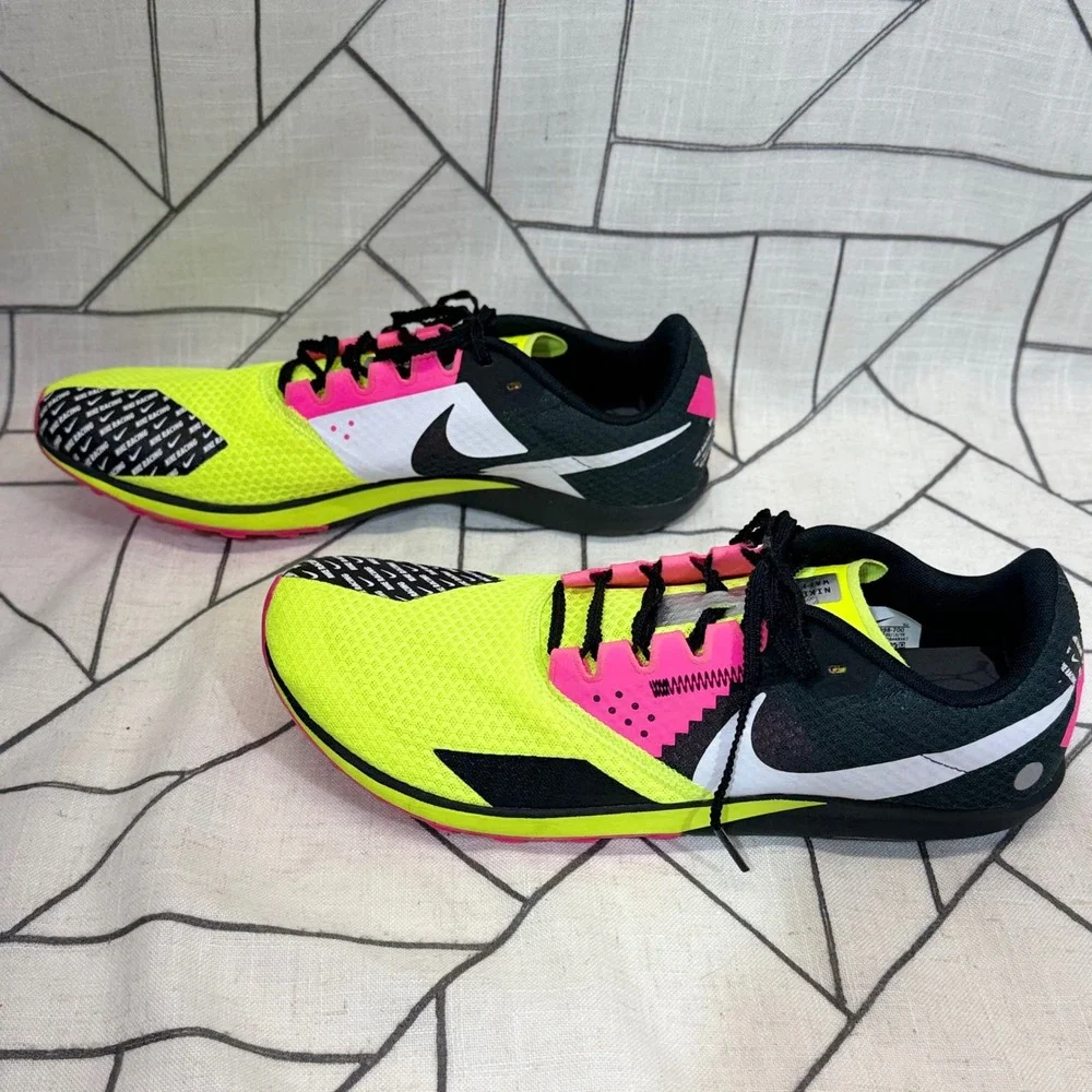 Nike Zoom Rival Waffle 6 11.5 Volt Pink Black Cross Country Racing DX7998-700